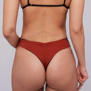 Product image: Devika bikini set clay and black, back details